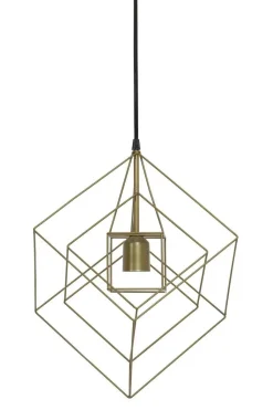 Lampa wisząca Kubinka 25x25x27 antyczny złoty