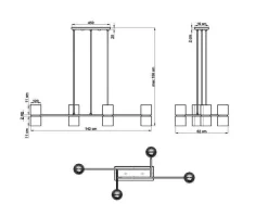 Lampa wisząca KUKKIA czarna