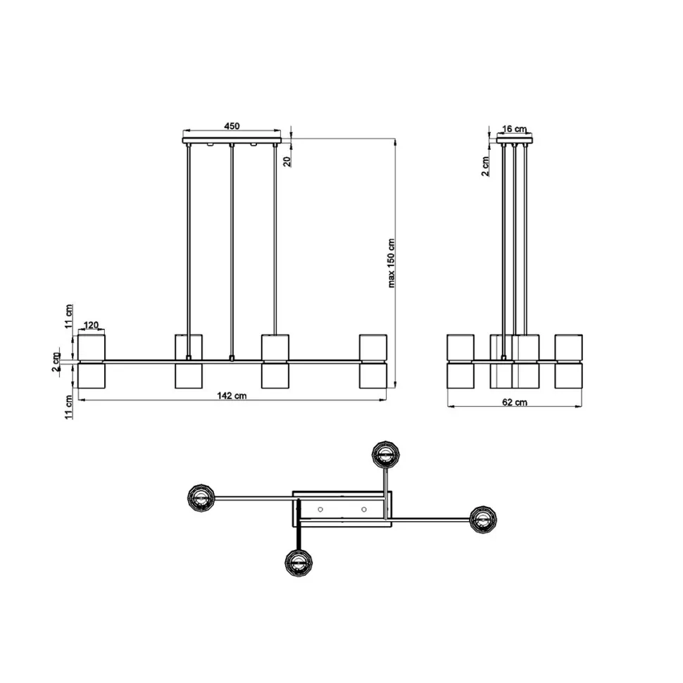 Lampa wisząca KUKKIA czarna