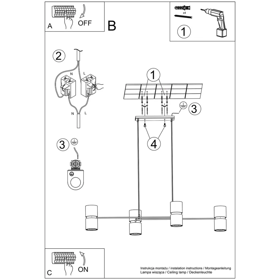 Lampa wisząca KUKKIA czarna