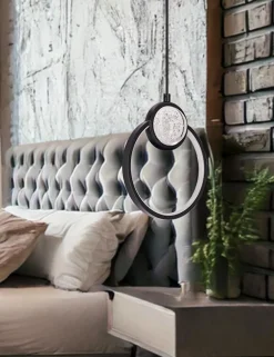 Lampa wisząca LACRIMA lampa wiszaca 20cm  czarny 15W LED 3000K maskownica biała