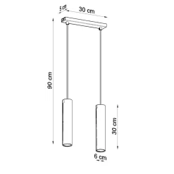 Lampa wisząca LAGOS 2 czarny