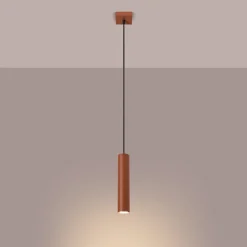 Lampa wisząca LAGOS 1 ochra czerwona