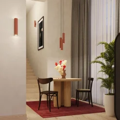 Lampa wisząca LAGOS 2 ochra czerwona