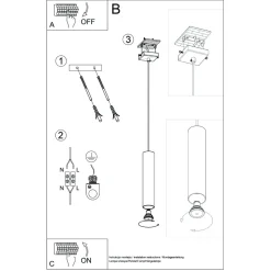 Lampa wisząca LAGOS 1 zielona oliwka