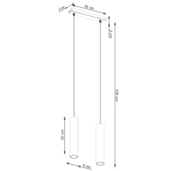 Lampa wisząca LAGOS 2 zielona oliwka