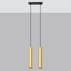 Lampa Wisząca LAGOS 2 złoty połysk