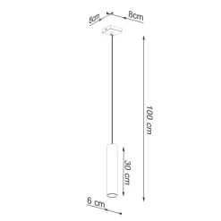 Lampa Wisząca LAGOS 1 złoty połysk