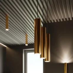 Lampa Wisząca LAGOS 1 złoty połysk