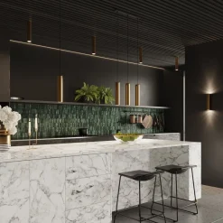 Lampa Wisząca LAGOS 1 złoty połysk