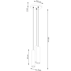 Lampa wisząca LAGOS 3P beżowa