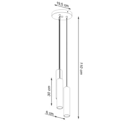 Lampa wisząca LAGOS 3P czarny