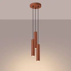 Lampa wisząca LAGOS 3P ochra czerwona