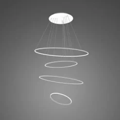 Lampa wisząca Ledowe Okręgi No.4 100cm 4K ściemnialna biała