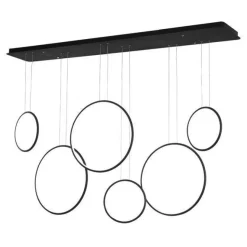 Lampa wisząca ledowe okręgi No.1 czarna