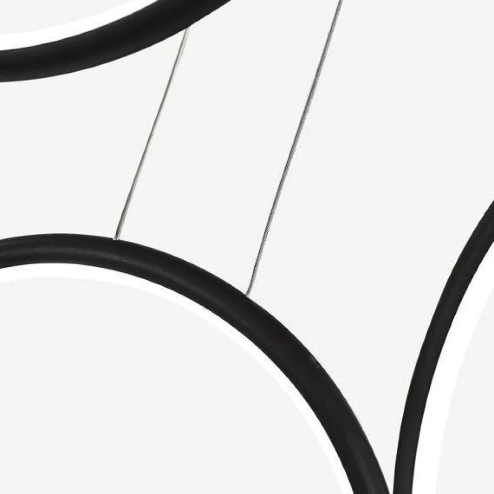 Lampa wisząca ledowe okręgi No.1 czarna