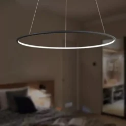 Lampa wisząca Ledowe Okręgi No.1 60 cm 4K czarna