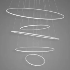 Lampa wisząca Ledowe Okręgi No.5 120cm 4K ściemnialna czarna