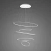Lampa wisząca Ledowe Okręgi No.5 120cm 3K biała