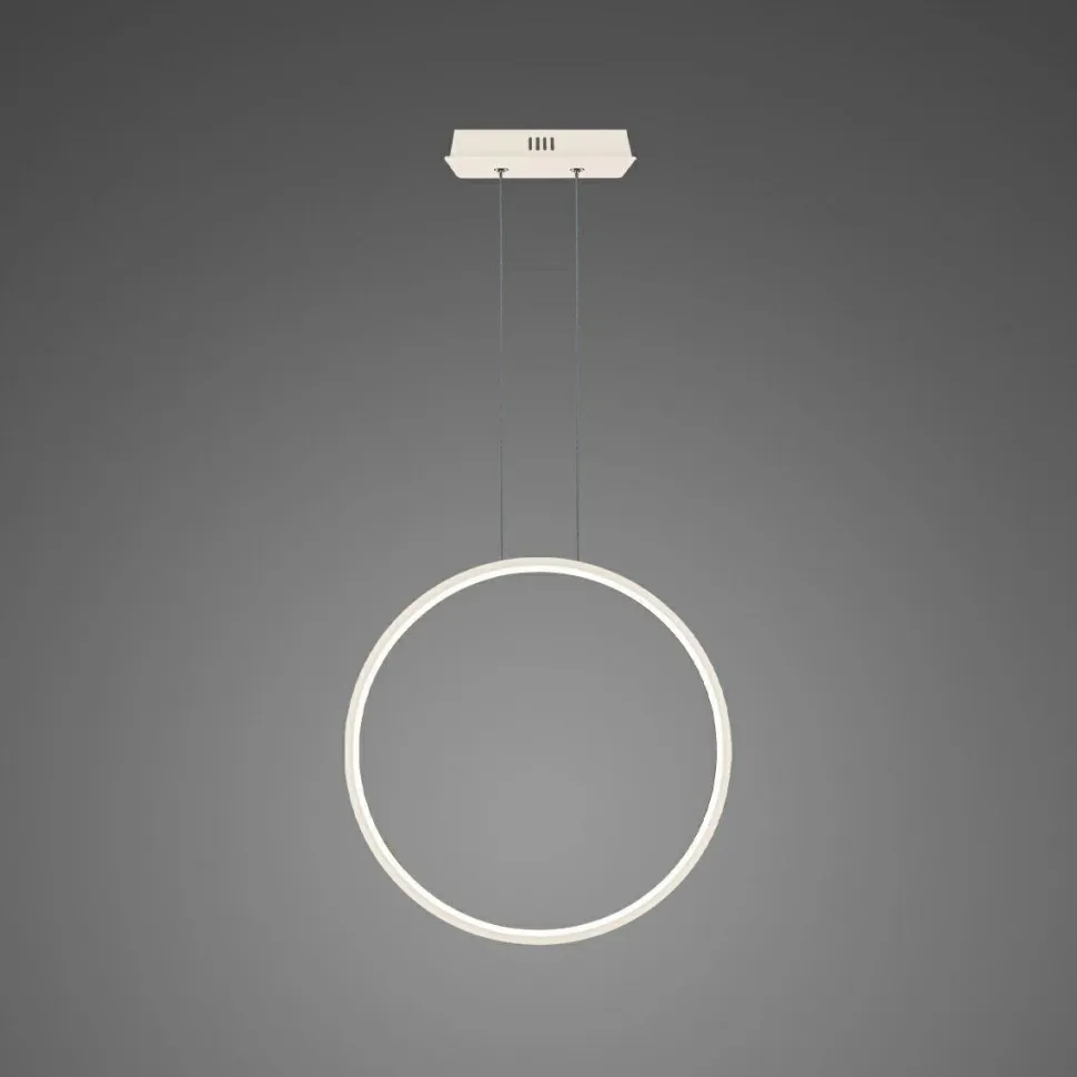 Lampa wisząca Ledowe Okręgi No.1X 60cm 4K ściemnialna biała