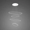 Lampa wisząca Ledowe Okręgi No.4 100cm 3K ściemnialna biała