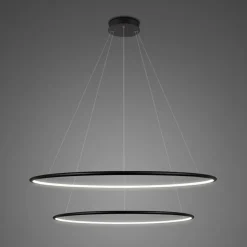 Lampa wisząca Ledowe Okręgi No.2 80cm 4K czarna
