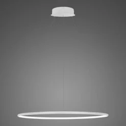 Lampa wisząca Ledowe Okręgi No.1 60 cm 3K ściemnialna biała