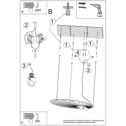 Lampa wisząca LEHDET czarna