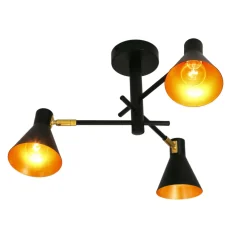 Lampa wisząca Less 3x40W E14 czarny  matowy