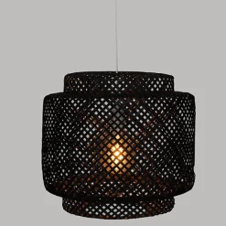 Lampa wisząca Liby czarna bambus
