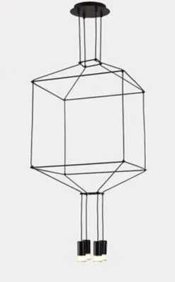 Lampa wisząca LINEA-4 czarna 45 cm