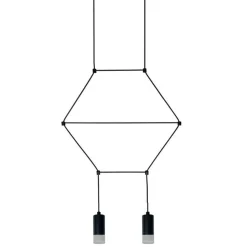 Lampa wisząca LINEA-2 czarna 35 cm
