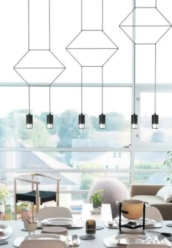 Lampa wisząca LINEA-2 czarna 35 cm