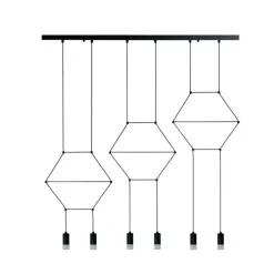 Lampa wisząca LINEA-6 LONG czarna 100 cm