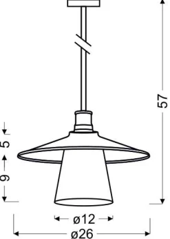 Lampa wisząca Loft 1x60W E27 czarny
