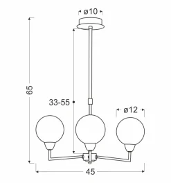 Lampa wisząca Logos lampa wisząca  satynowy 3x25W G9 klosz biały
