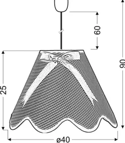 Lampa wisząca Lola 1x60W E27 fiolet
