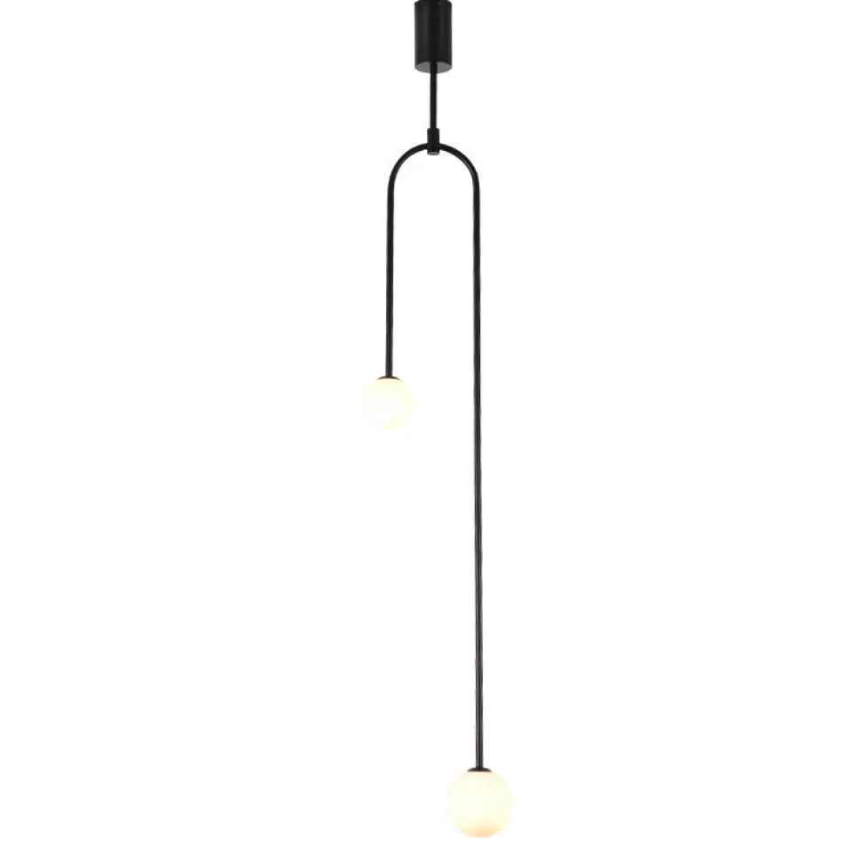 Lampa wisząca Loop czarna 123 cm