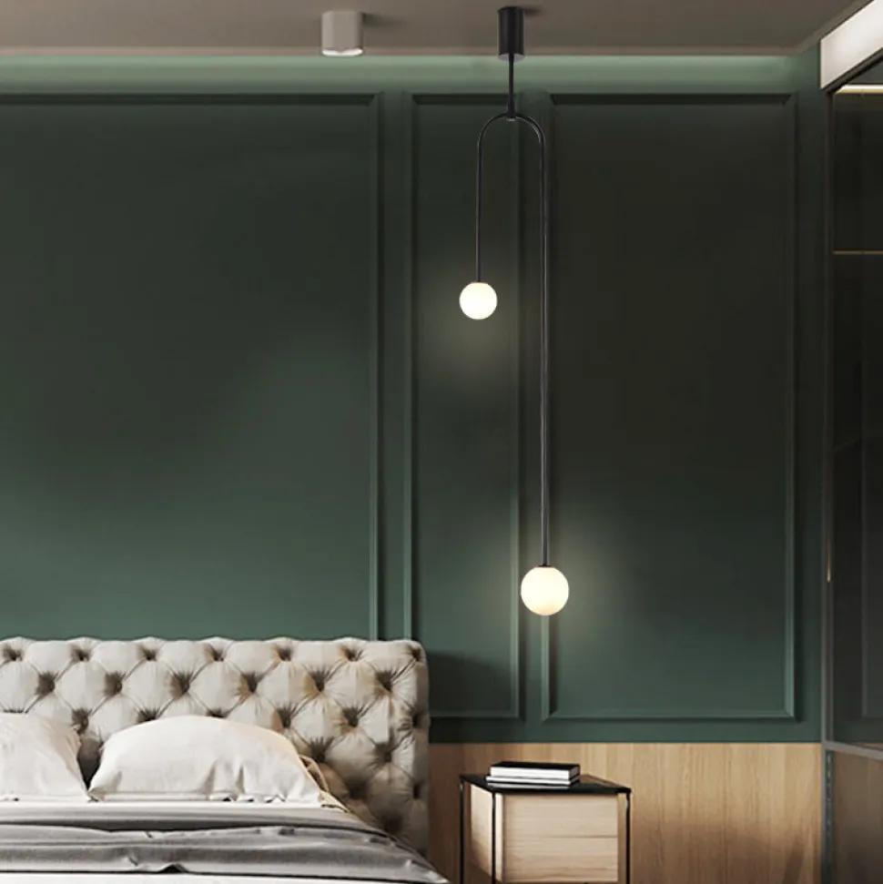 Lampa wisząca Loop czarna 123 cm