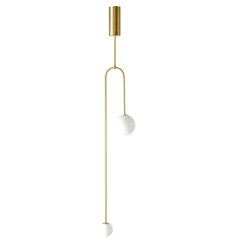 Lampa wisząca Loop złota 123 cm