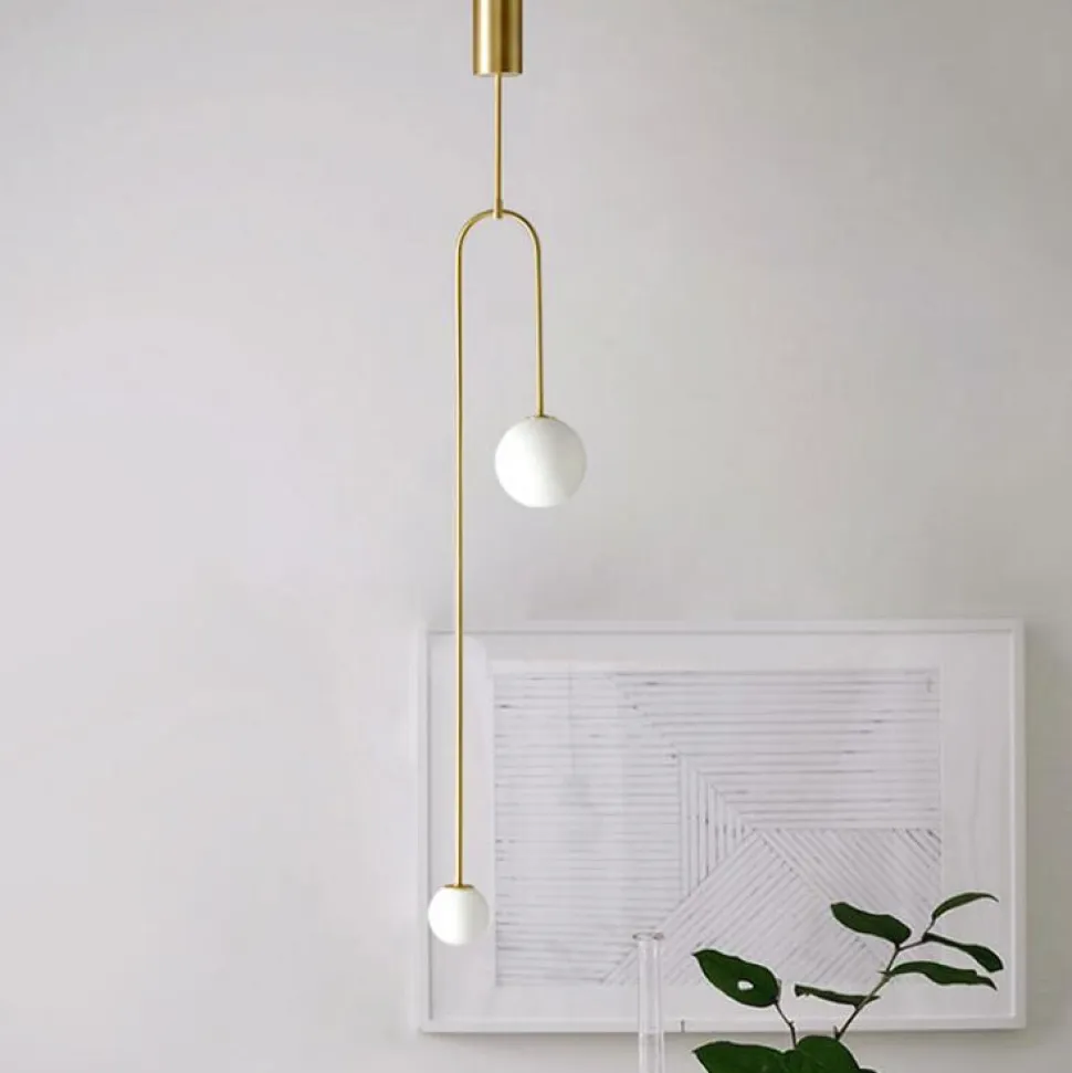 Lampa wisząca Loop złota 123 cm