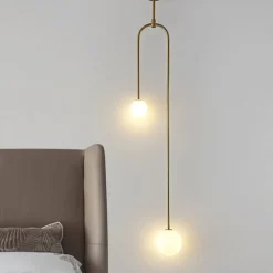 Lampa wisząca Loop złota 123 cm