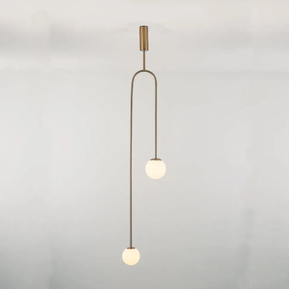 Lampa wisząca Loop złota 123 cm