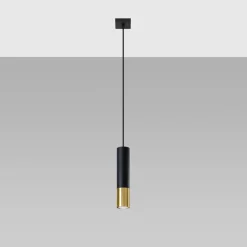 Lampa wisząca LOOPEZ 1 czarny/złoty