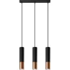 Lampa wisząca LOOPEZ 3L czarny/miedź