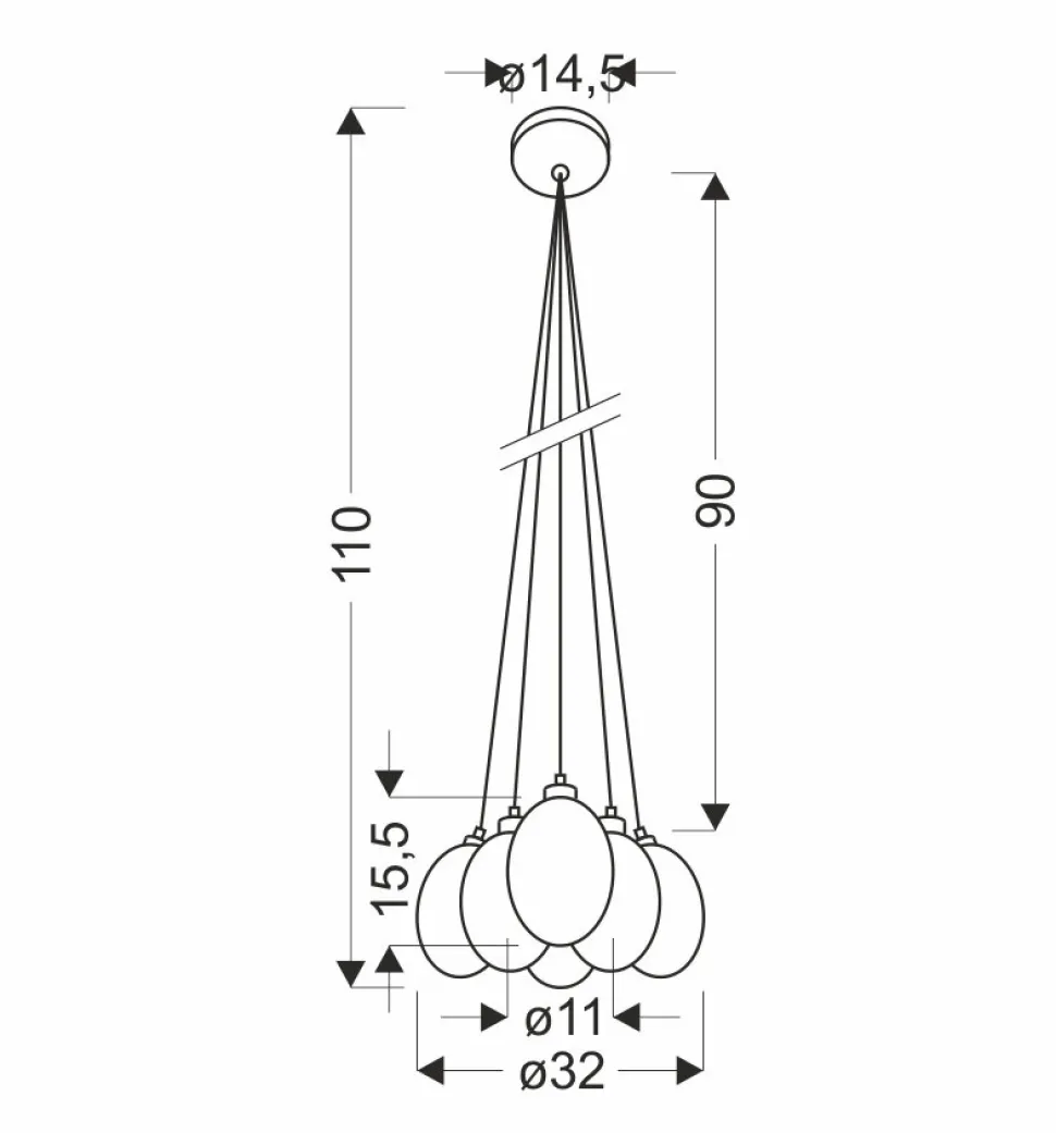 Lampa Wisząca Lukka Wielokolorowy 6
