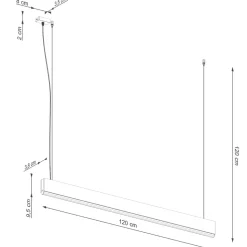 Lampa wisząca LYKKE 120 LED 3000K