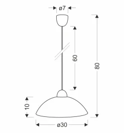 Lampa wisząca Macari 1x60W E27 klosz  biały z wzorem