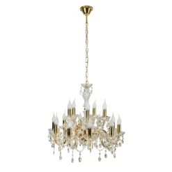 Lampa wisząca Maria teresa 15x40W E14  złoty