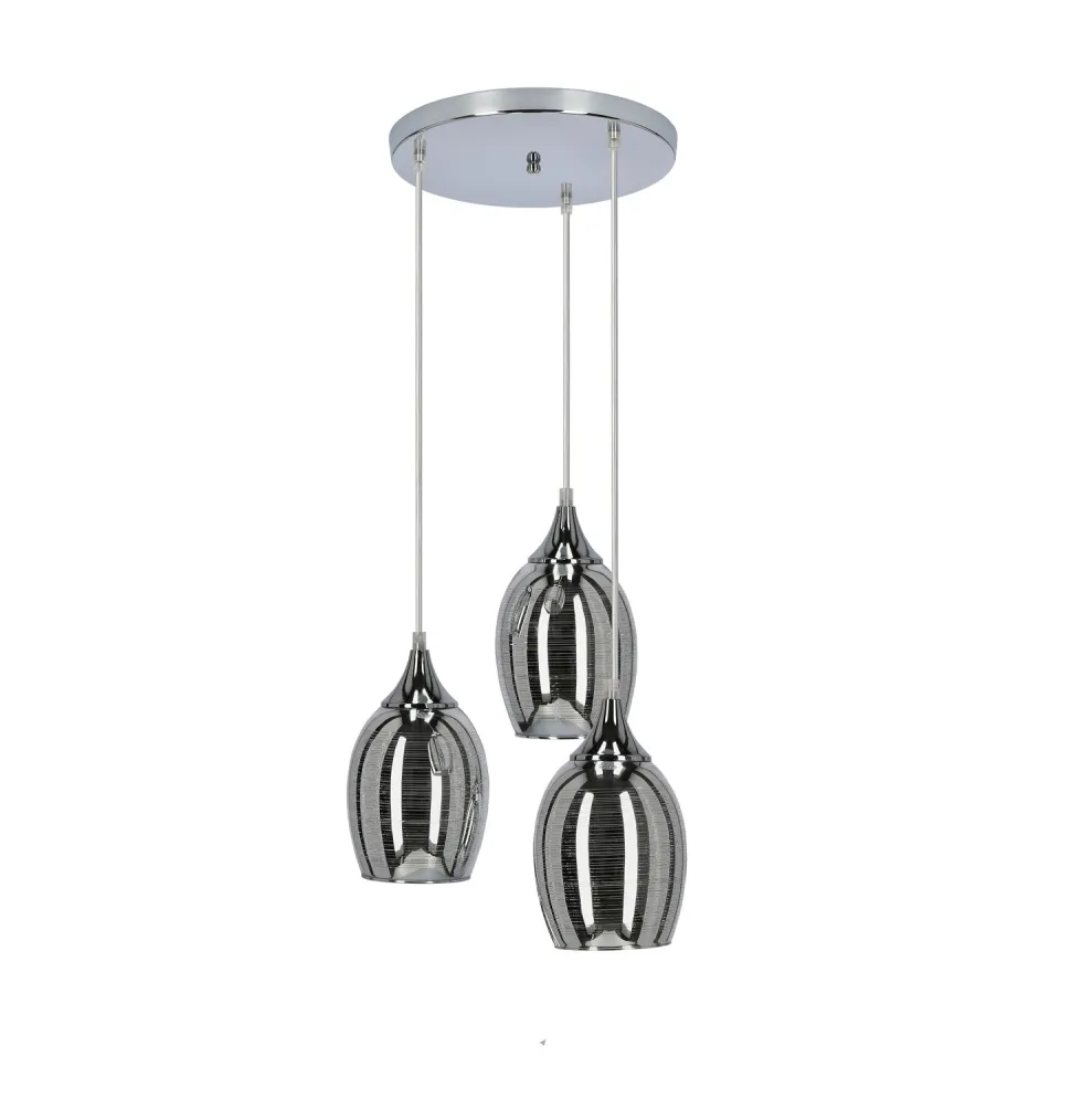 Lampa wisząca Marina talerz 3x60W E27 chrom